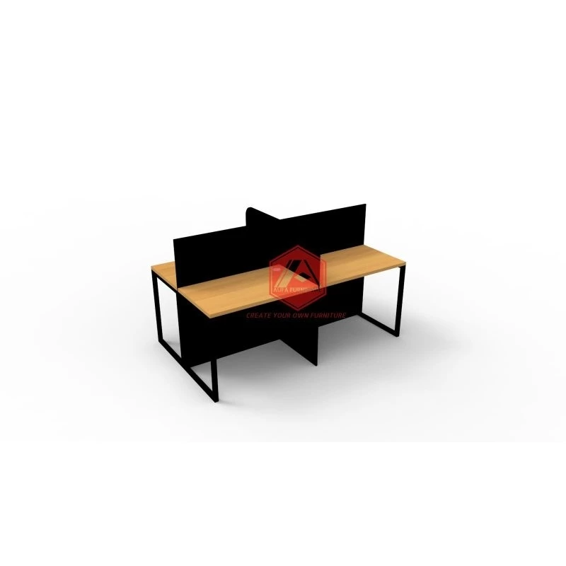 Meja Kerja Kantor Partisi 4 Orang Workstation Minimalis 120x60 Kaki Besi - Gambar 4