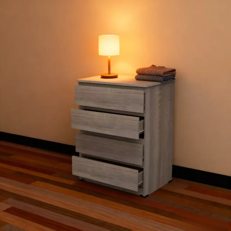 Lemari Baju Laci Kayu 4 Susun Minimalis Sideboard Buffet Serbaguna