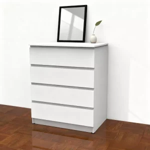 Lemari Baju Laci Kayu 4 Susun Minimalis Sideboard Buffet Serbaguna